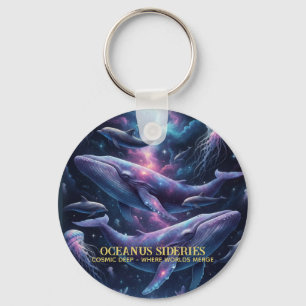 Cosmic Whale Galaxy Ocean Keychain