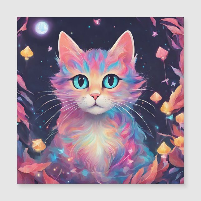 Cosmic Whiskers- Cat Painting  (Front)