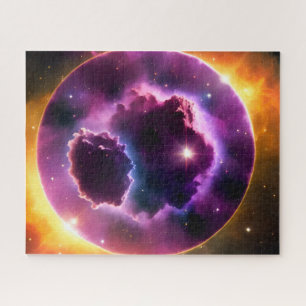 Cosmic Window into Another Purple Galaxy Dimension Jigsaw Puzzle