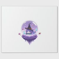 Cosmic Witch Cat Crystal Ball Kawaii Gift Wrapping