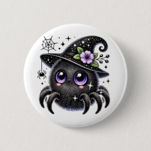 Cosmic Witch Spider 2 Inch Round Button