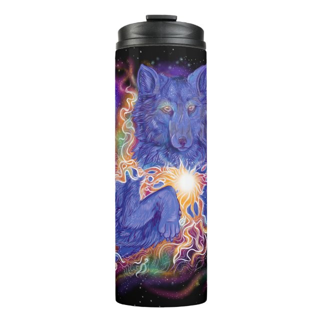 Cosmic Wolf Thermal Tumbler (Front)