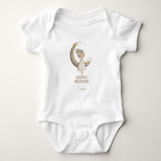 Cosmic Wonder Fairy Moon Personalized Name Baby Bodysuit