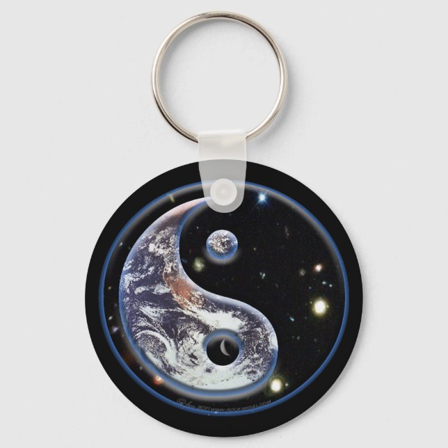 Cosmic Yin Yang Keychain (Front)