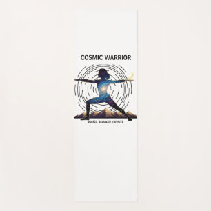 Cosmic Yoga Warrior   Galaxy Body Pose Yoga Mat