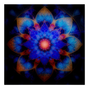 Cosmic ZEN Floral  Poster