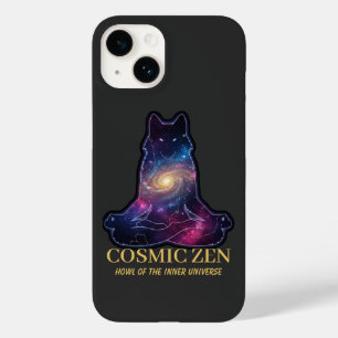 Cosmic Zen Wolf – Meditating Galaxy Spirit Animal Case-Mate iPhone 14 Case