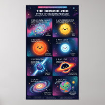 Cosmic Zoo Space Objects Astronomy Infographic