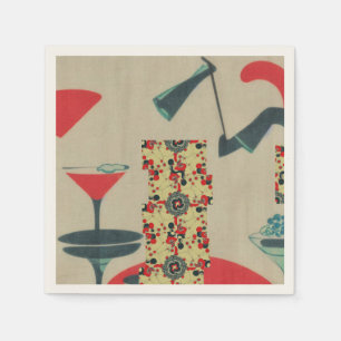 Cosmo Cocktail Shaker and Martini Glass (JPN) Napkin