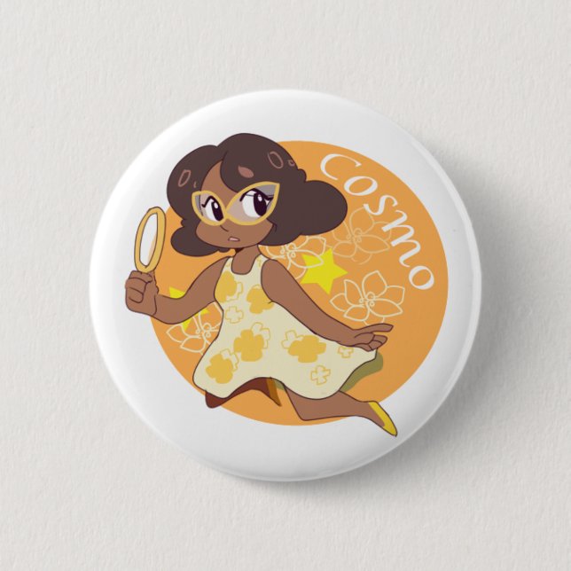 Cosmo The Space Detective 2 Inch Round Button (Front)