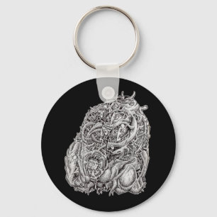 Cosmographic Head by Brian Benson Keychain