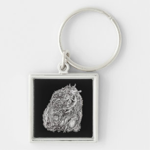 Cosmographic Head by Brian Benson Keychain