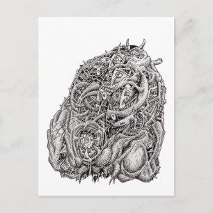 Cosmographic Head by Brian Benson Postcard