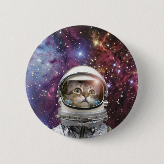 Cosmonaut cat 2 inch round button