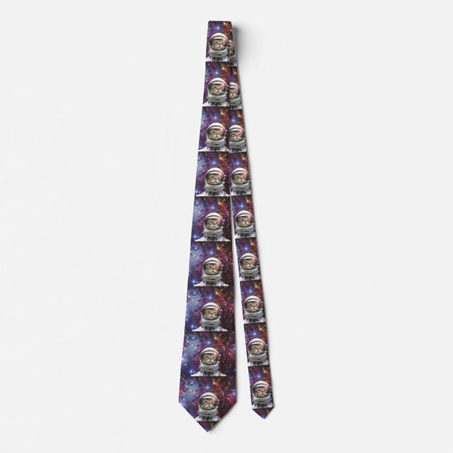 Cosmonaut cat tie (Front)
