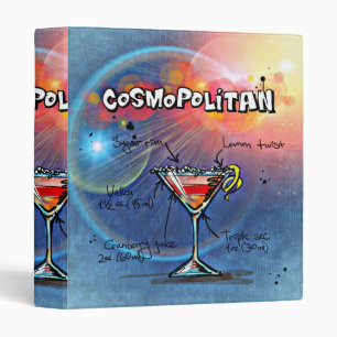 Cosmopolitan Cocktail (#2 of 12 Drink Recipe Sets) Binder