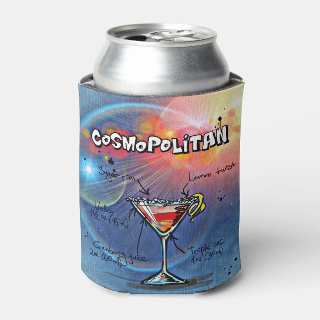 Cosmopolitan Cocktail (#2 of 12 Drink Recipe Sets) Can Cooler (Can Front)