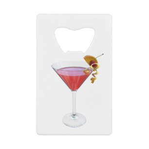 Cosmopolitan Cocktail Credit Card Bottle Opener