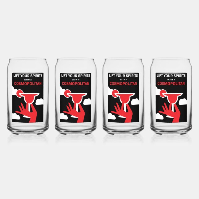 Cosmopolitan Cocktail Drink Can Glass (Front)