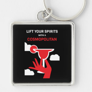 Cosmopolitan Cocktail Drink Keychain