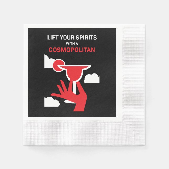 Cosmopolitan Cocktail Drink Napkin (Front)