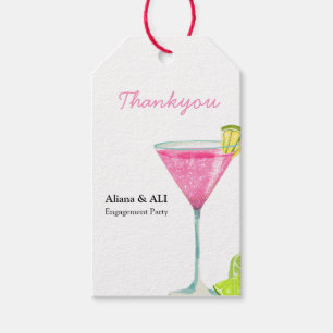 Cosmopolitan Cocktail Mexican Bridal Fiesta  Gift Tags