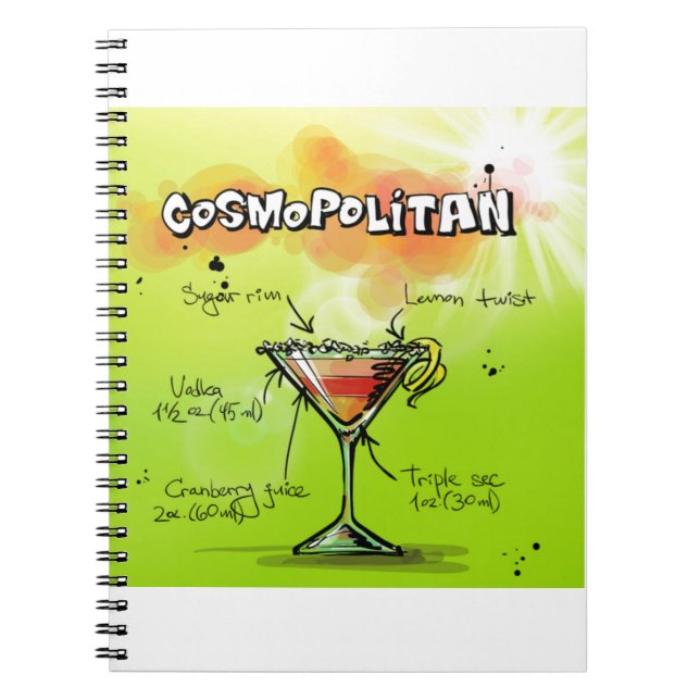 Cosmopolitan Cocktail Notebook (Front)
