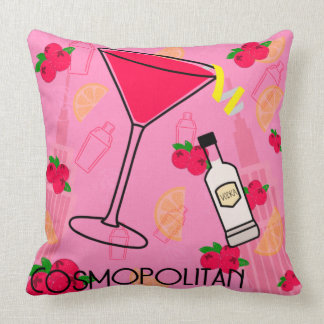 Cosmopolitan Cocktail Throw Pillow