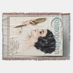 Cosmopolitan FC October 1917 by Harrison Fisher Throw Blanket
