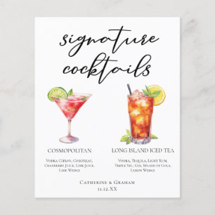 Cosmopolitan Long Island Signature Cocktails Menu