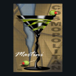 Cosmopolitan Martini | art deco Poster<br><div class="desc">"Cosmopolitan Martini" art deco art by Cheryl Daniels.</div>