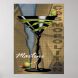 Cosmopolitan Martini | art deco Poster<br><div class="desc">"Cosmopolitan Martini" art deco art by Cheryl Daniels.</div>