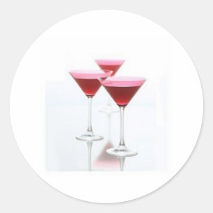 COSMOPOLITAN MARTINI CLASSIC ROUND STICKER