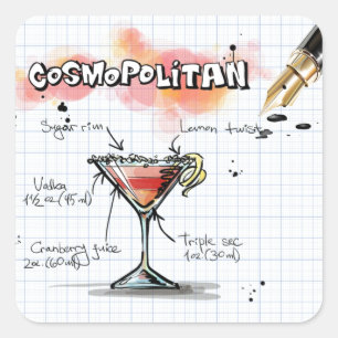 Cosmopolitan Square Sticker