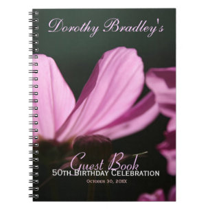 Cosmos 50th Birthday Celebration Custom Guest Book
