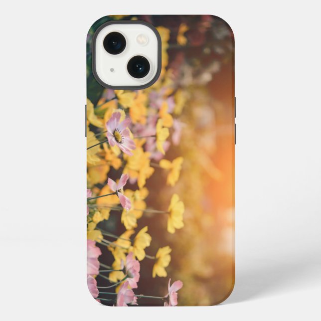 Cosmos, beautiful flowers, floral background iPhone case (Back)