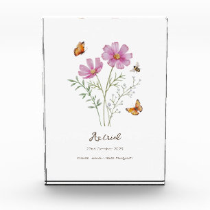 Cosmos Birth Month Flower Photo Block