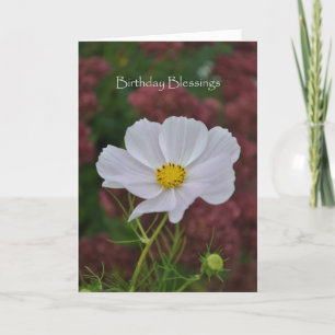 Cosmos Birthday Blessings Card