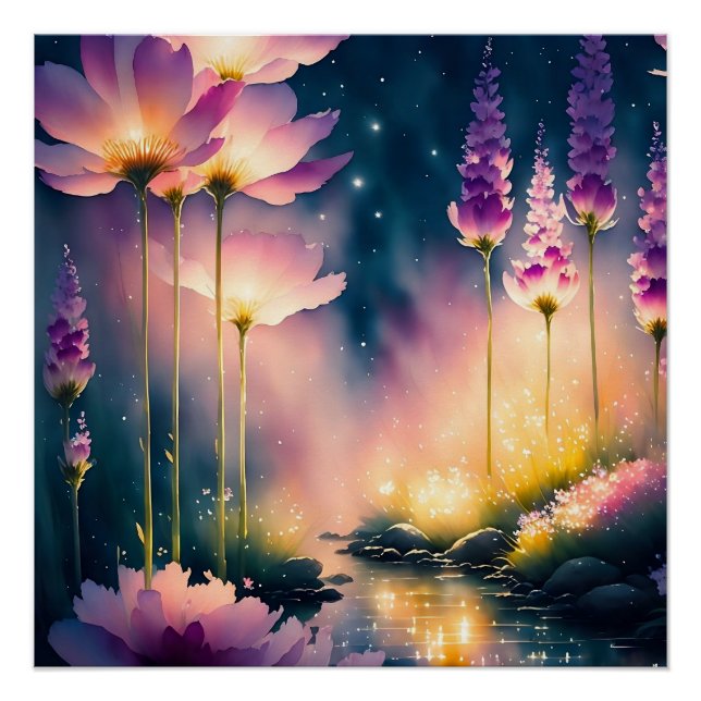 Cosmos blossoms Art Work Poster (Front)