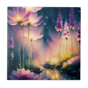 Cosmos blossoms Art Work Tile