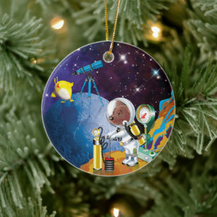 cosmos ceramic ornament