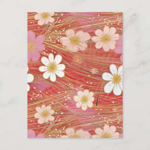 Cosmos Chiyogami Postcard