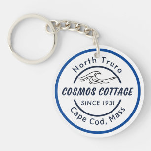 Cosmos Cottage Porte - clé avec logo et photo