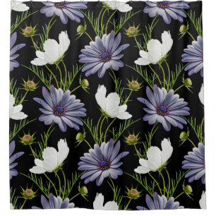 Cosmos Daisy Floral Seamless Collage