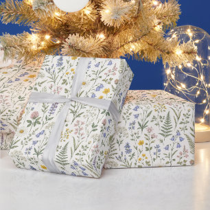 cosmos delicate stem airy floral elegant nature bo wrapping paper