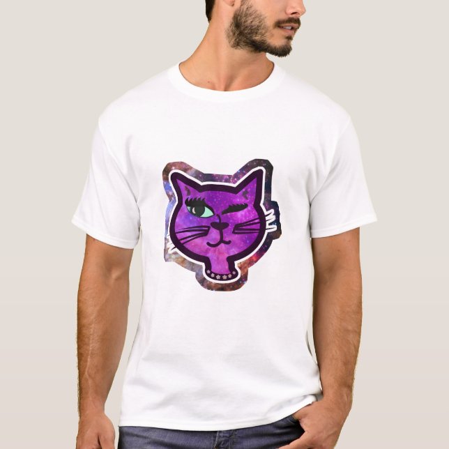 Cosmos Éclairage Cat T-shirt (Devant)
