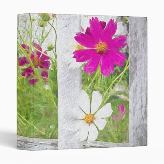 Cosmos Flower Garden Binder (Front/Spine)