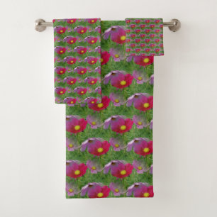 Cosmos Flower Nature Pattern      Bath Towel Set