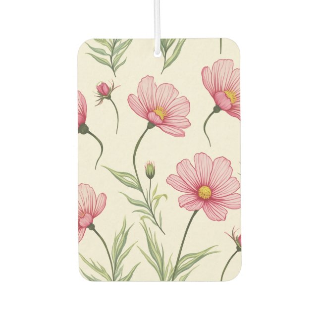 Cosmos Flower Portrait Rectangle Air Freshener (Front)
