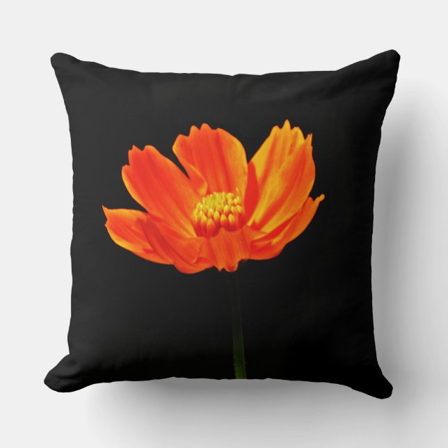 Cosmos Flower Throw Pillow (Front)